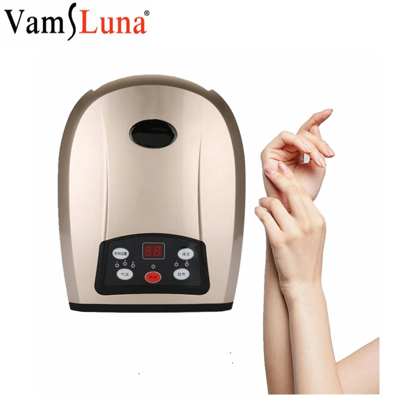 

Electric Hand Massager Cordless Palm Finger Air Compression Machine with Heat Acupressure Massage Therapy Numbness Pain Relief