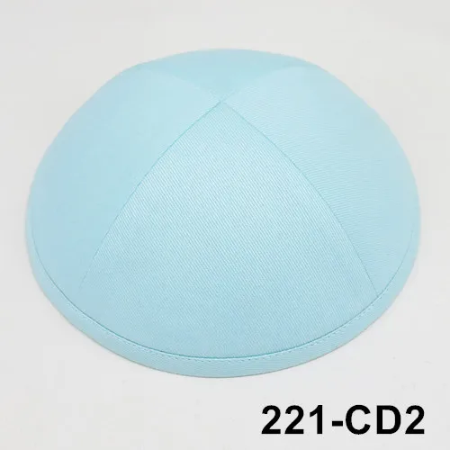 221 CD2 Хлопковая саржа kippah, 19 см kipa, Kippot, Еврейская шляпа, Skullies& Beanies, Yarmullka, кепка с черепом - Цвет: 221 CD2