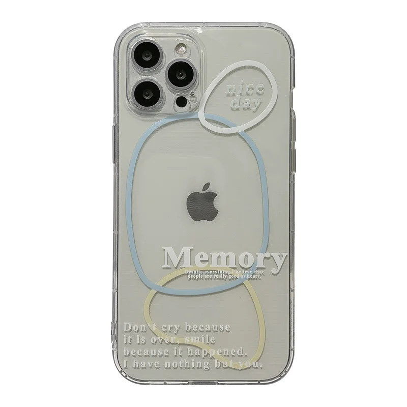 

Fashion Circle Transparent Clear Soft Case Cover For iPhone 12 Pro 12 Mini 11 Pro Max SE 2020 7 8 7Plus 8Plus XR X XS MAX