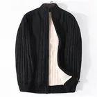 Мужской свитер большого размера, теплый толстый кардиган из полиэстера и хлопка, черный трикотажный свитер большого размера 7XL, 2021