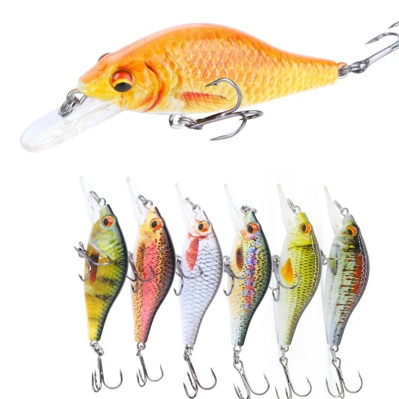 

Fish Crankbait Fat Lure Bait Bionic Fake Bait Floating Water Mino Hard Bait Plastic Fishing Tackle Hard Bait Fishing Tackle Bait