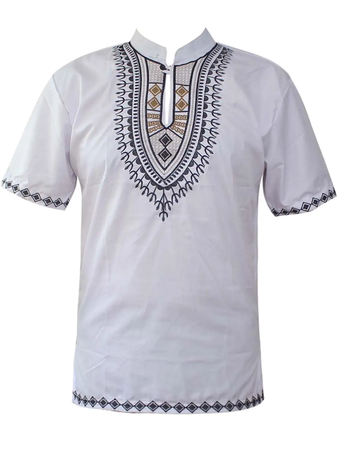Summer Wear saree Ethnic Embroidery india Dashiki Tops Mandarin Collar African Shirts мусульманская рубашка мужская