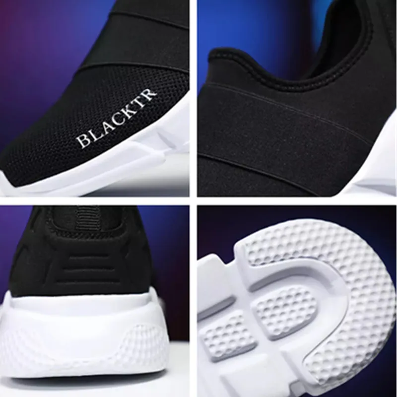 

2021 Hot Running Shoes For Women Man Breathable Mesh Soft Comfortable Lovers Shoes Slip On Jogging