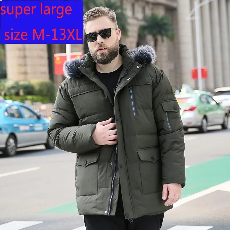 Новая мужская куртка Suepr с большим нагрудным воротником 13XL 185 см пуховик меховым