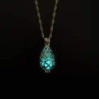 Специальное креативное светящееся ожерелье в форме капли воды, открывающееся колье, женская простая маленькая клетка, цепочка до ключицы