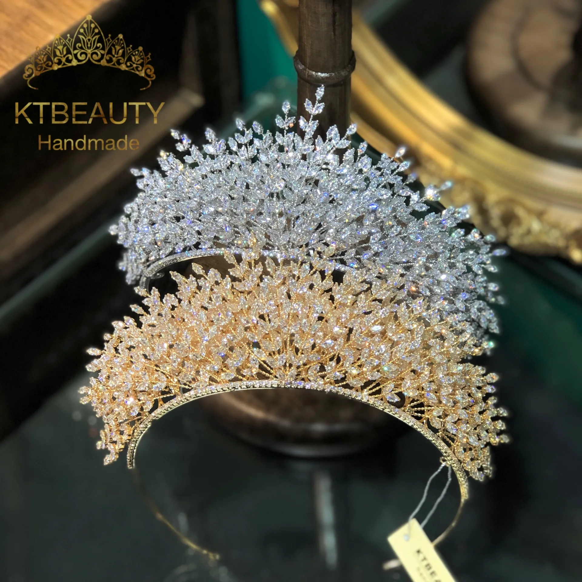 Новая тиара стразы полукрутящаяся большого размера - Цена: 8822.3