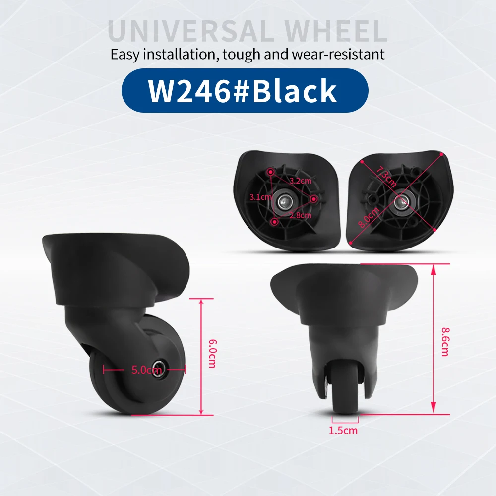 Luggage Wheels Compatible with Mailv 25TRepair Carrying Case Travel Case Replacement Accessories Rolling Trolley Elastic Rubber