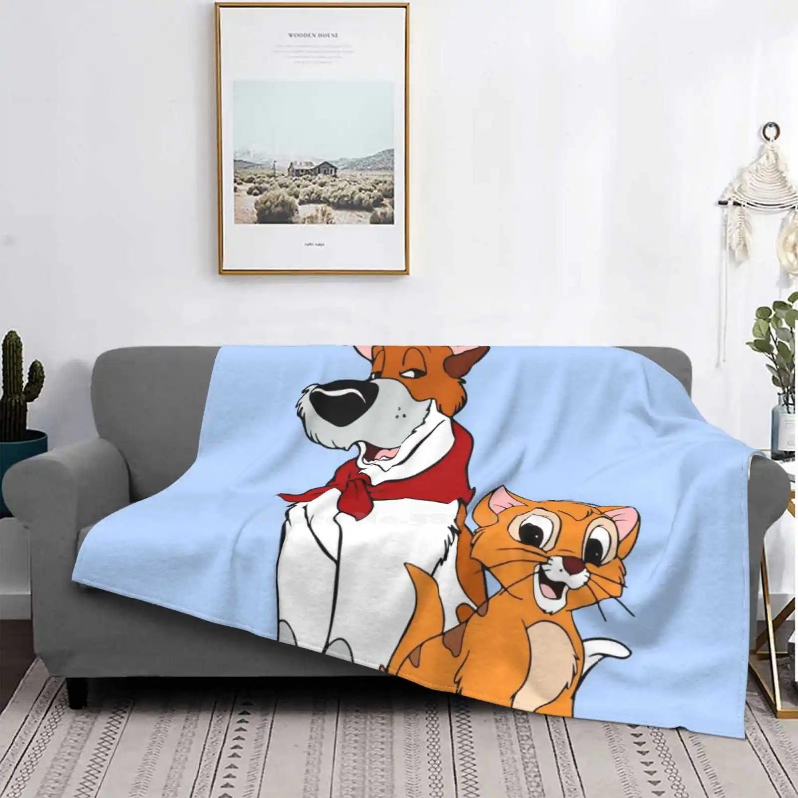 

Просторное мягкое одеяло Оливера и р-синего цвета, диван/кровать/путешествия, подарки любимым Оливеру р бродячие псы Тито Рита фагин Ган, Нь...