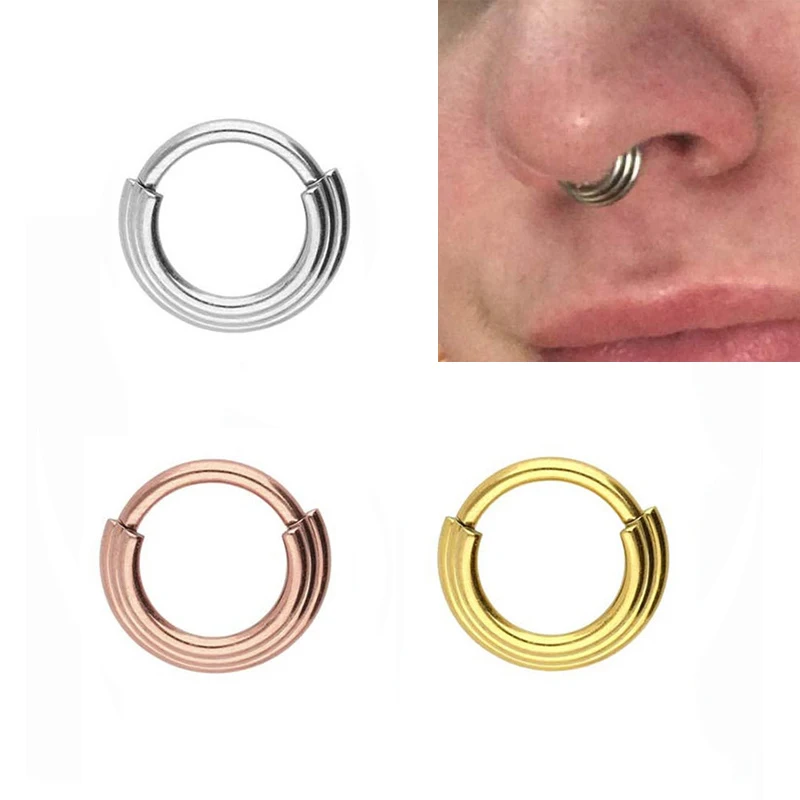 Кольца из хирургической нержавеющей стали 316L для пирсинга сегментные кольца