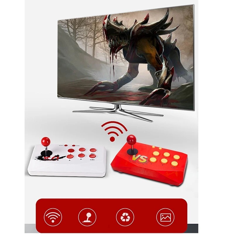 Беспроводной джойстик игровой автомат 2 игроков видеоигр палка|Игровые консоли| |