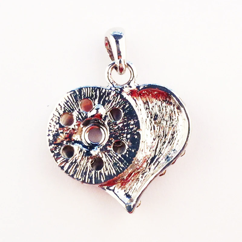 

Heart Pendant 18mm Snap Button Charms For Diy Necklace Jewelry Component 12 pcs / Lot Wholesale