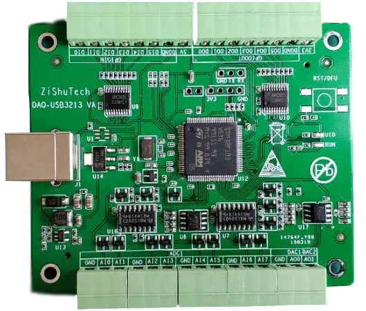 USB3213A Data Acquisition Card 10V/15V 8 Way 12 Bit ADC DAC100K DIO PWM Count