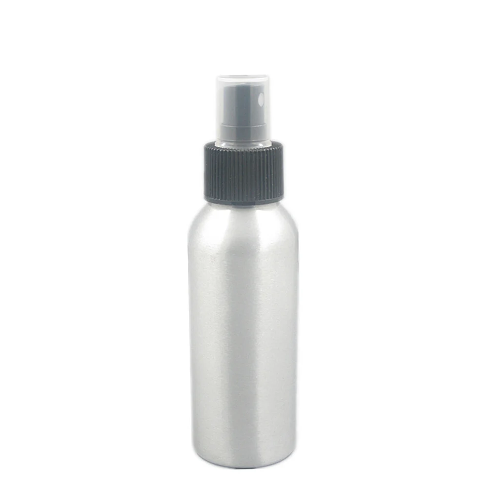 

100ml Empty Aluminum Bottles, Sliver Metal Bottle With White/Black/Transparent Fine Mist Sprayer