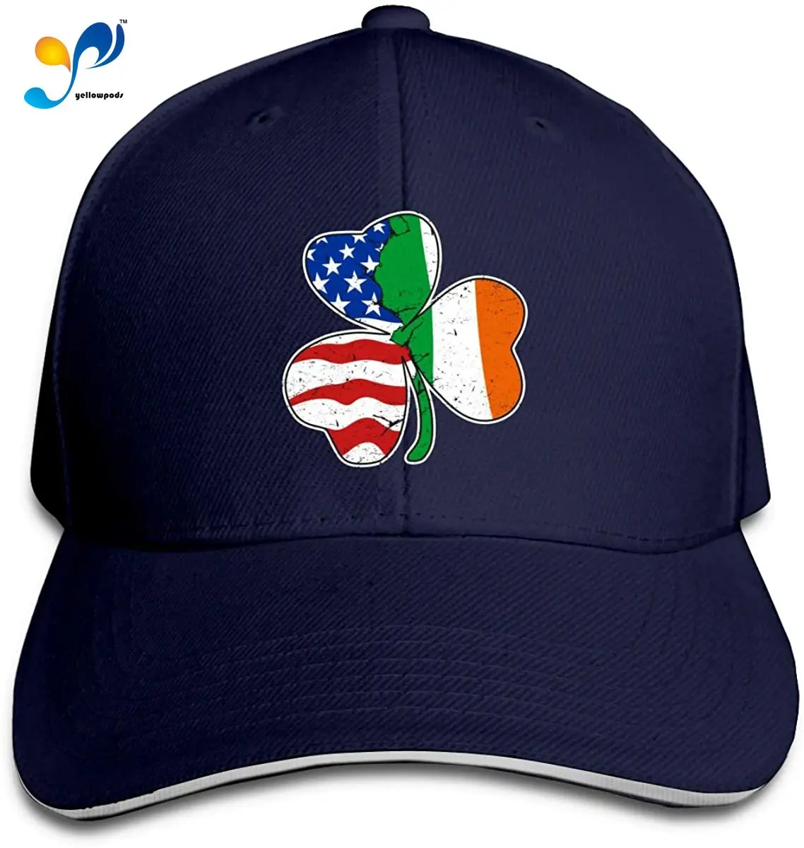 

Shamrock Irish American Men Cotton Classic Baseball Cap Adjustable Size