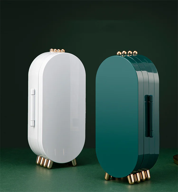 

Desktop Jweelry Box Cosmetic Storage Holder Earring Display Makeup Organizer Necklace Shelf Dustproof Drawer