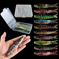 7 sections body fishing lures for perch freshwater fishing lures multi jointed swimbait hard bait freshwater fishing gear
