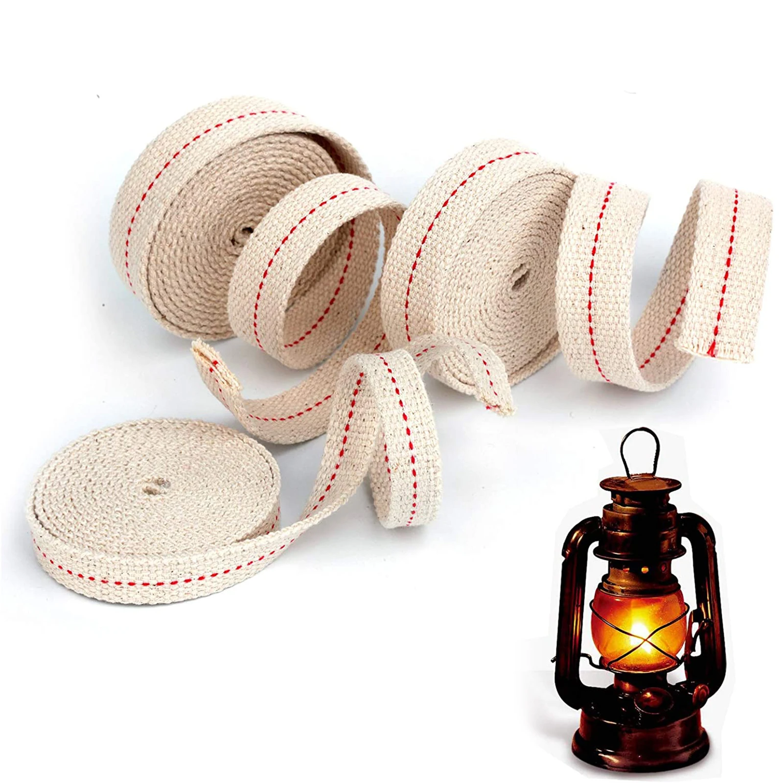 

3 Rolls 2M Strong Flat Cotton Wick Burner Stove Lighting Wick DIY Accs