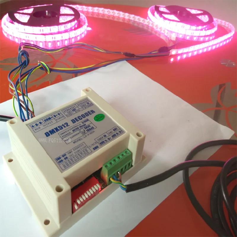 DMX512 декодер высокой мощности RGB 5050 лампа со светодиодный Ной лентой контроллер