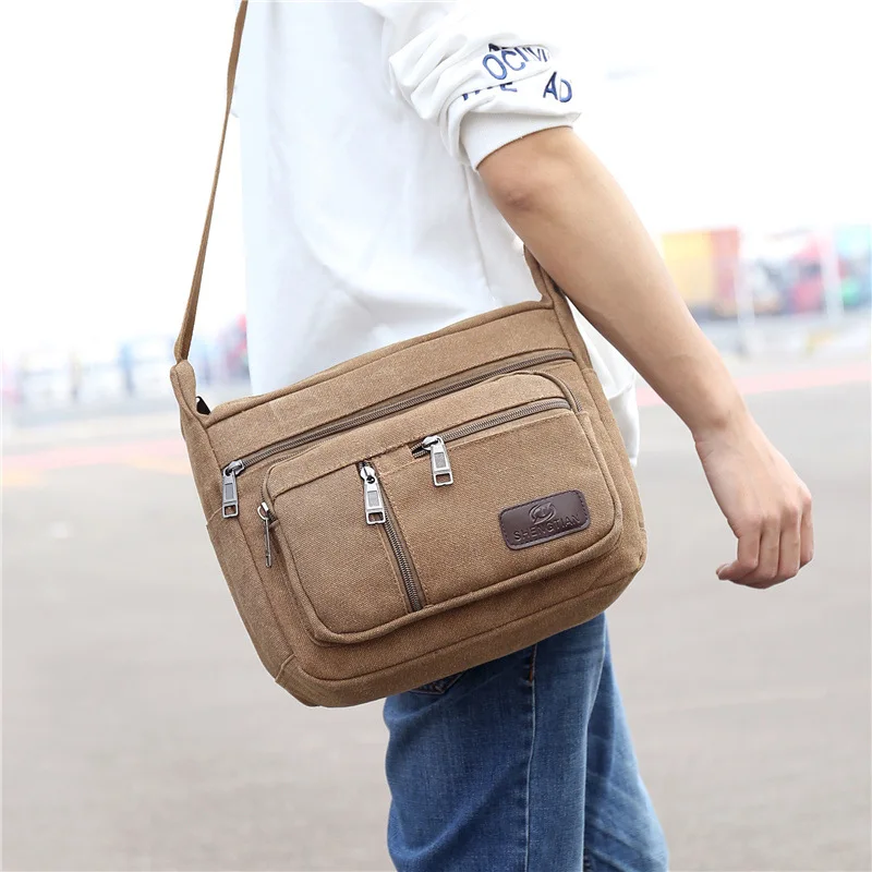 BY_00012 Men's Crossbody Bag Casual Tote Travel Men Canvas Shoulder Bags Luxury Messenger Bags Fashion High Quality Handbag