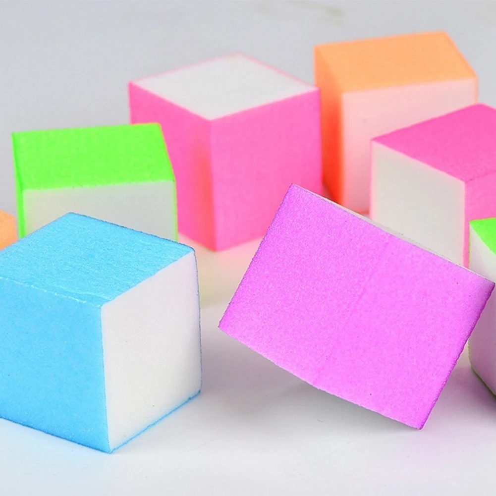 10PcsSquare ногтей шлифовальная губка Полировщики для файл шлифовальные маникюр с
