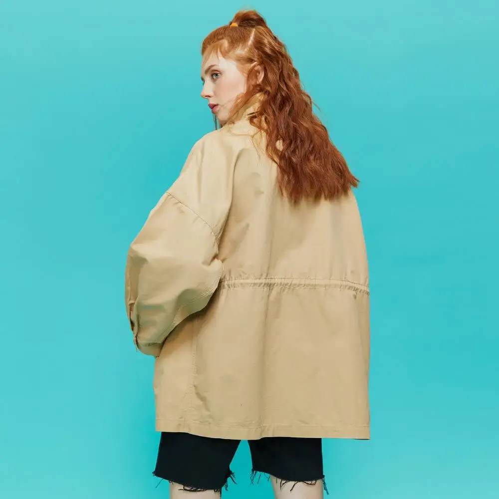 Metersbonwe 2020 новые весенние модные куртки с воротником стойкой женские Рабочие