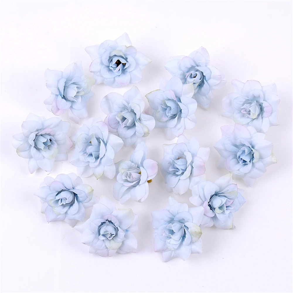 10/20/30Pcs Artificial Flowers Silk Rose Head For Home Decor Wedding Wall Decorations DIY Christmas Garland Scrapbooking Craft