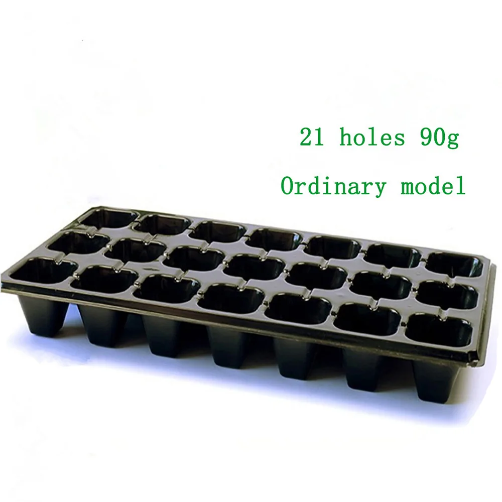 21 holes 90g 10 шт. поддоны для выращивания сада лотки для рассады сверхпрочные поддоны для проращивания семян цветочные горшки для питомника коробка для выращивания - Цвет: 21 holes 90g