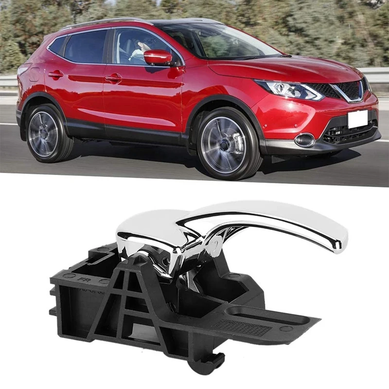 

4X Door Handle Interior Inner Chrome Left Right for Nissan Qashqai J10 2007-2013 80670JD00E 80671JD00E