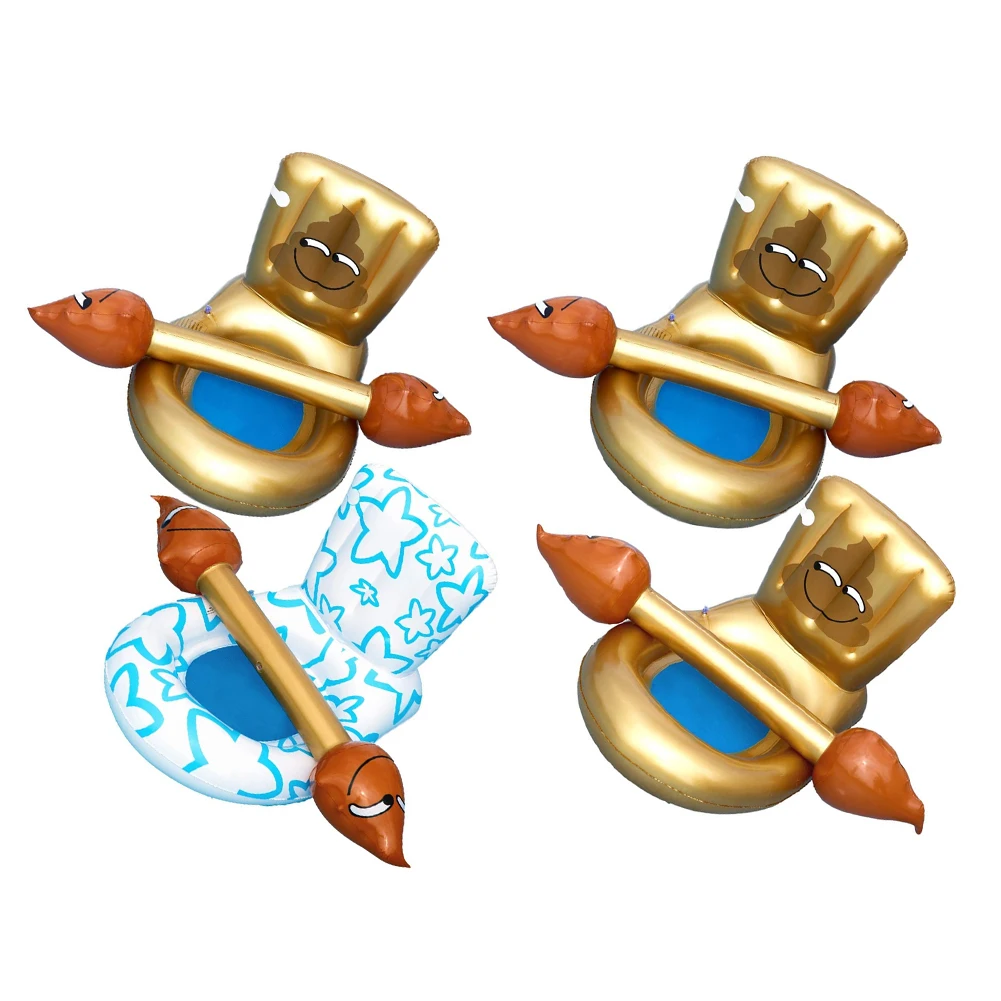 

Summer Outdoor Beach Pool Inflatable Swimming Rings Women men Double Beat Swim Funny Toilet Stick Set Ring Pool water sports