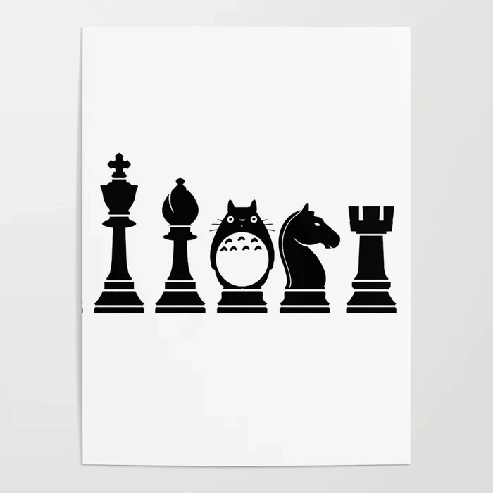 Декор для дома принты живопись шахматы аниме картины персонажей настенное