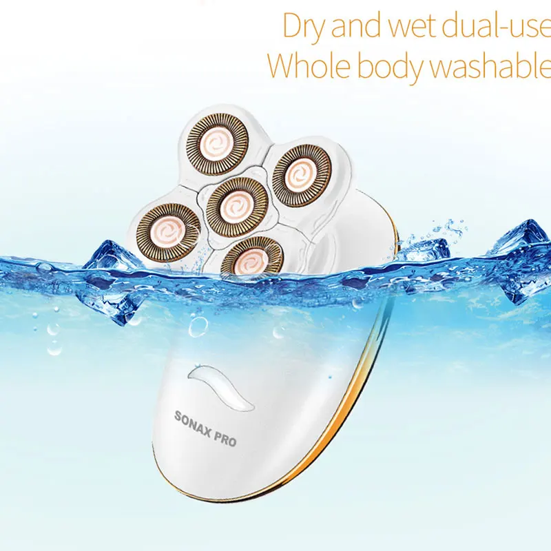 

Hot Hot Multi-functional Women Private Parts Armpit Pubic Hair Five Cutter Head Electric Water Washing Hair Remover