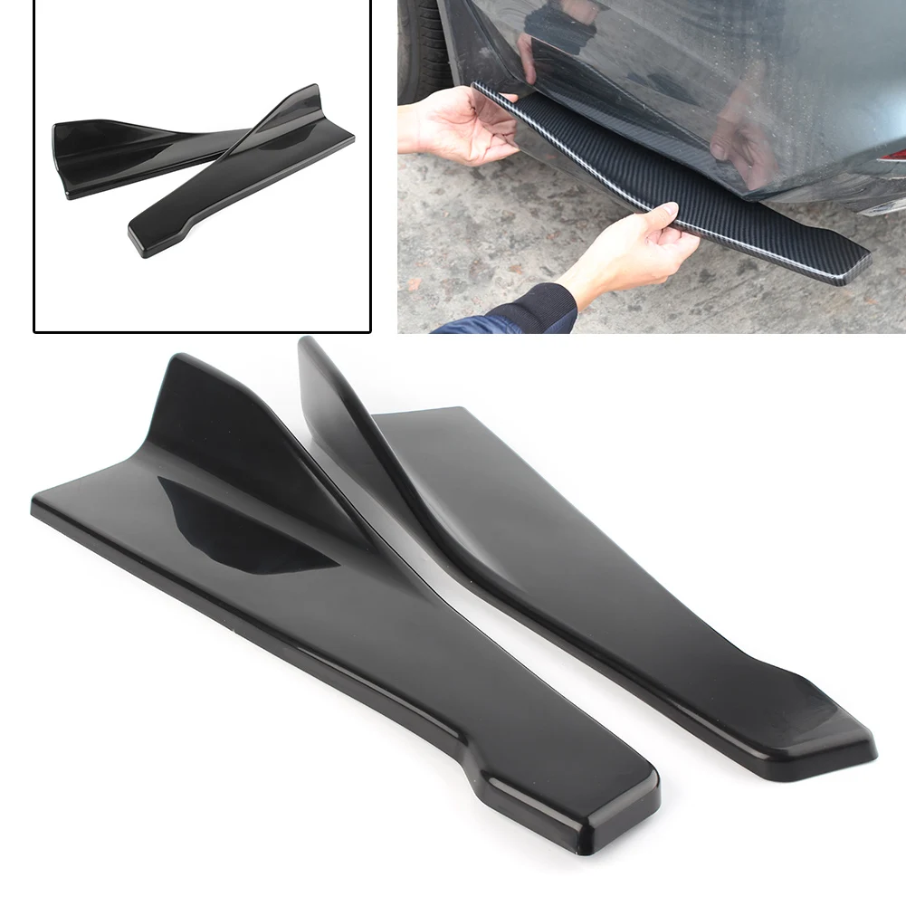 

35cm Universal Car Rear/Side Skirt Bumper Lip Skid/Scuff/Scrape Protector Strip Spliter Gloss Black