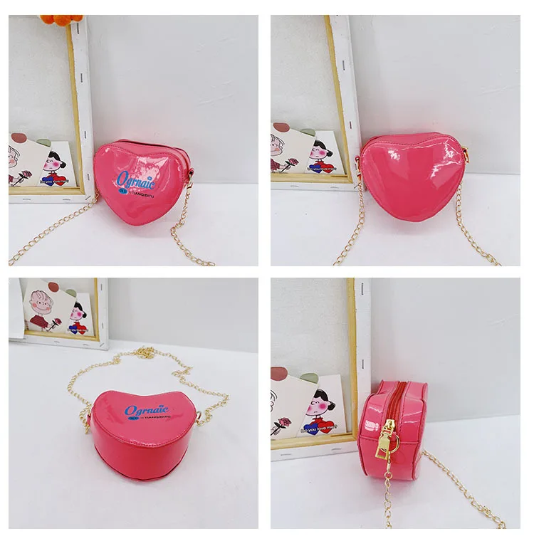 

Love Heart Baby Girls Coin Purse Handbags Summer Fashion Children Mini Shoulder Messenger Bags Princess Accessories Small Wallet