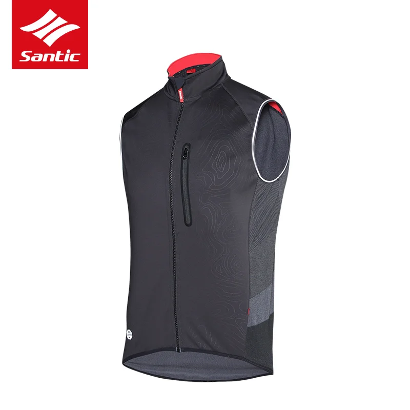 

Santic Spring Autumn Windproof Cycling Vest PRO Team Lightweight Breathable MTB Mountain Bike Sleeveless Jersey Windbreak Vest