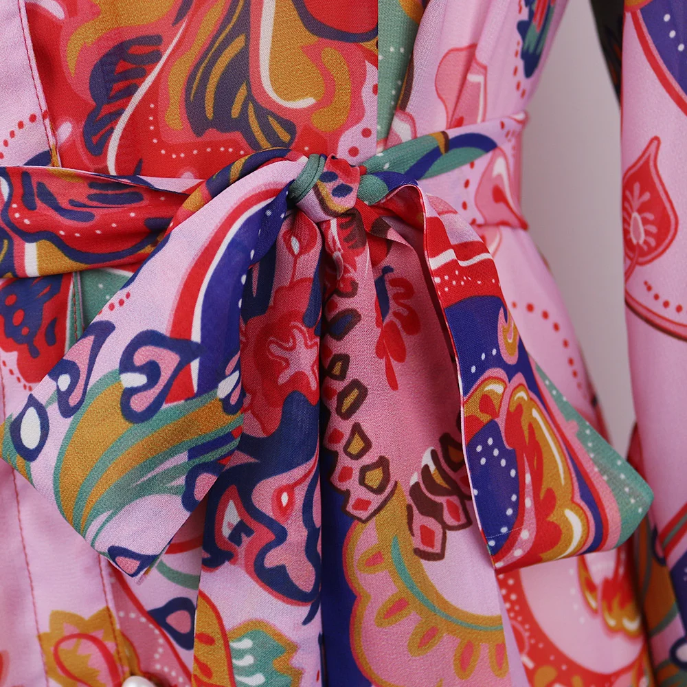 

Casual Dress Women Floral Print Birthday Party Dress 2021 New Arrivals Long Sleeve Office Work Wear Vestidos African