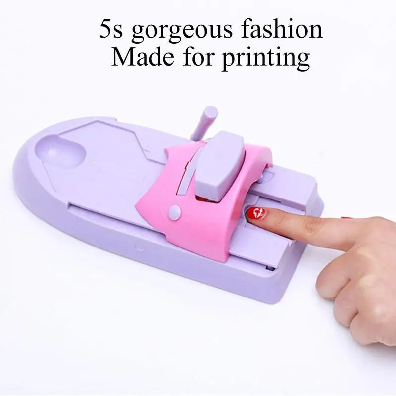 

DIY 3D Nail Art Printer Printing Manicure Machine With Manicure Tool Stamper Manual 6PC Stamp Metal A And User F0W3