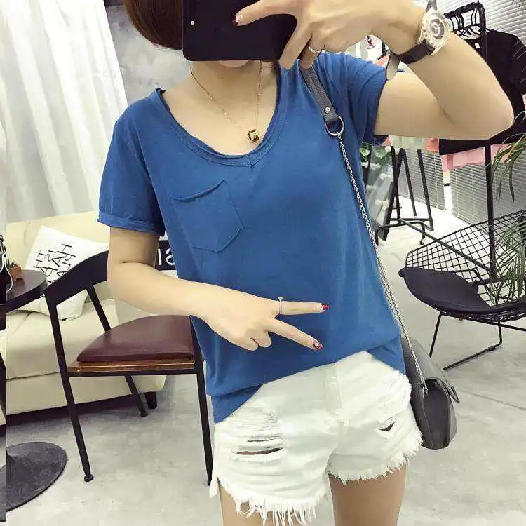 

2020 Women Short Sleeve Shirt Top Red Garment