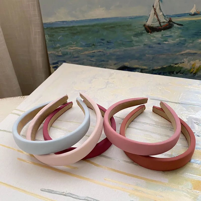 

Candy Color Head Hoop Simple Hairband Lady Wash Face Headband Anti-Slip Pressure Headdress Women Solid Color Hair Accessories