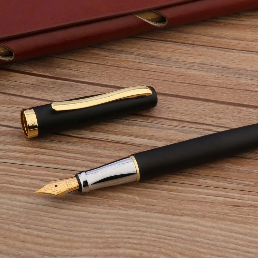 Классический Duke 209 авторучка перо из иридия матовый черный Золотой Бизнес