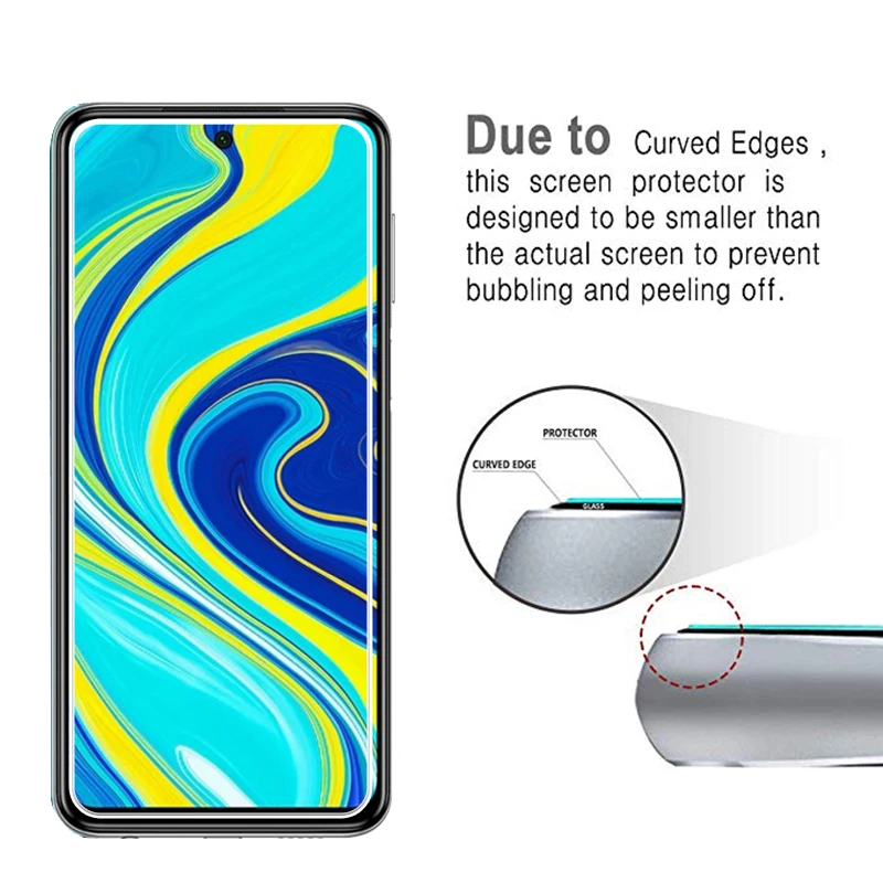 Закаленное стекло для Ksiomi xiomi redmi note 9 s 2 шт. защитная пленка экрана телефона xiami