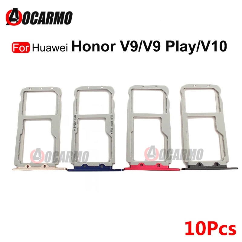 10 шт., держатель слота для Sim-карты, для Huawei Honor 6C Pro / V9 Play
