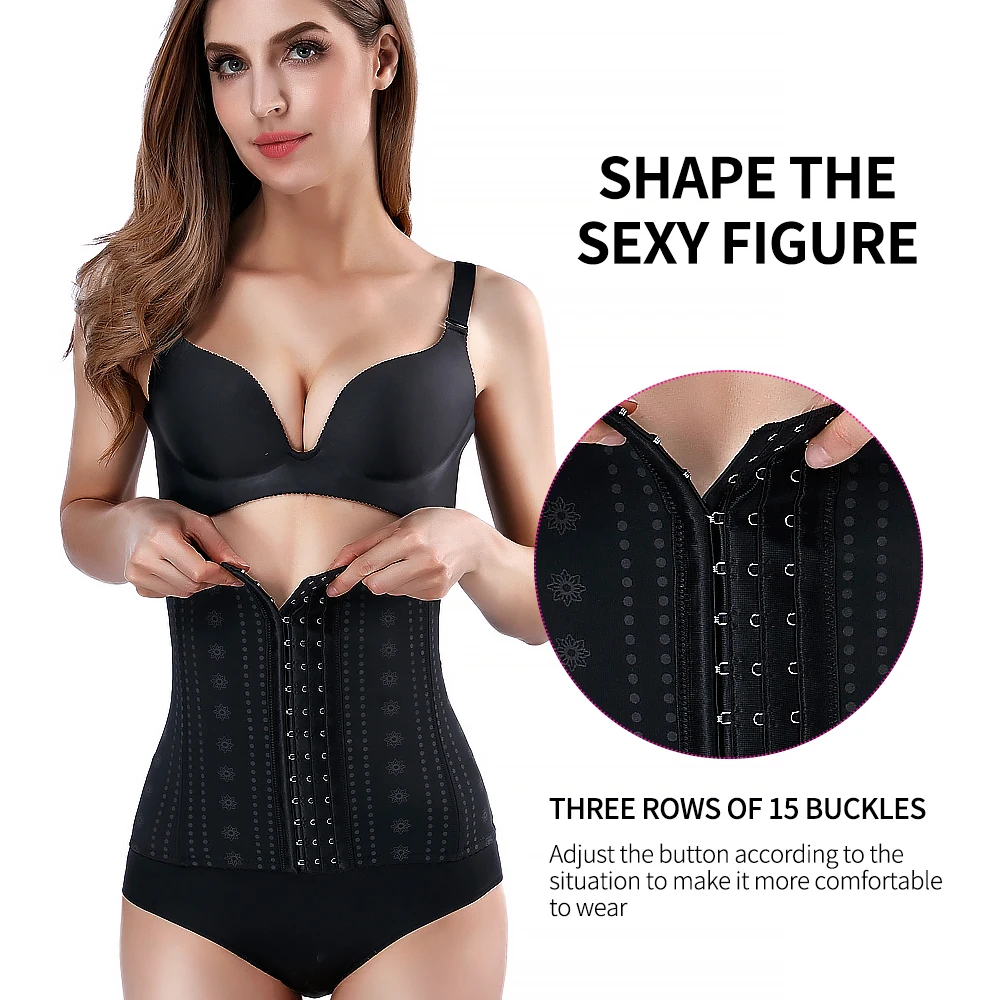 Женские Для Похудения Body Shaper регулируемый 3 ряды крючков талии тренер