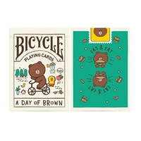 bicycle line friends a day of brown playing cards cute cartoon deck uspcc collectable poker card games magic tricks props
