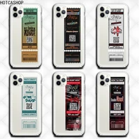 stray kids air tickets design phone case clear for iphone 12 11 pro max mini xs 8 7 6 6s plus x 5s se 2020 xr cover