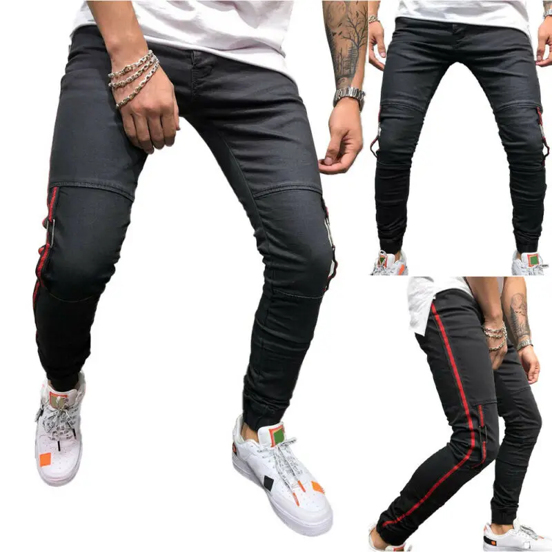 

Fashion Mens Jeans Stretch Skinny Trousers Casual Stretch Slim Fit Denim Pants