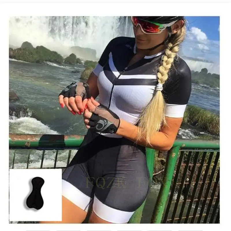 

Quick Dry Mtb Bike Cycling Jersey Road Bike Bicycle Clothing Suit Womens Cycling Summer Zipper Running Jersey Sexy Jumpsuit