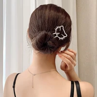 simple frosted metal cat hairpin elegant female fashion personality hairpin jewelry