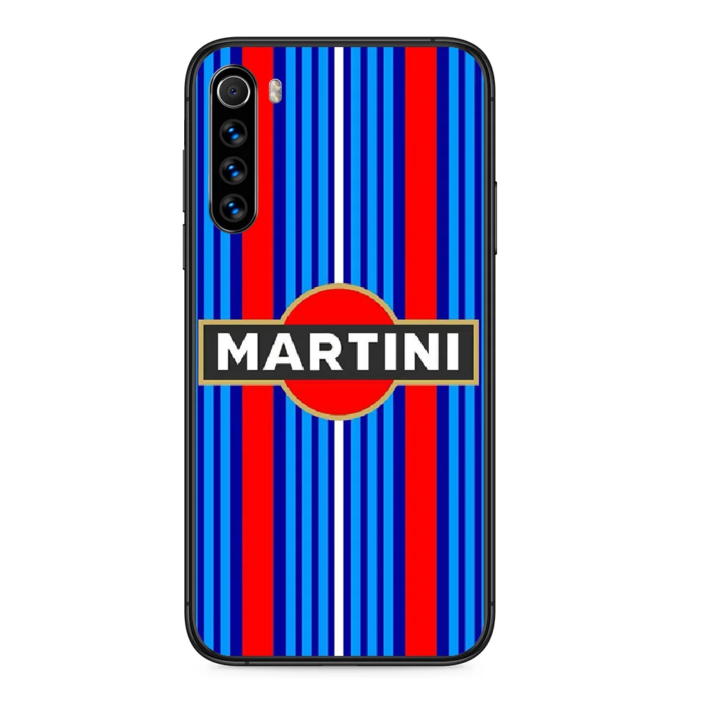 

Martini Racing Phone case For Xiaomi Redmi Note 4A 4X 5 6 6A 7 7A 8 8A 4 5 5A 8T Plus Pro black cover fashion shell soft prime
