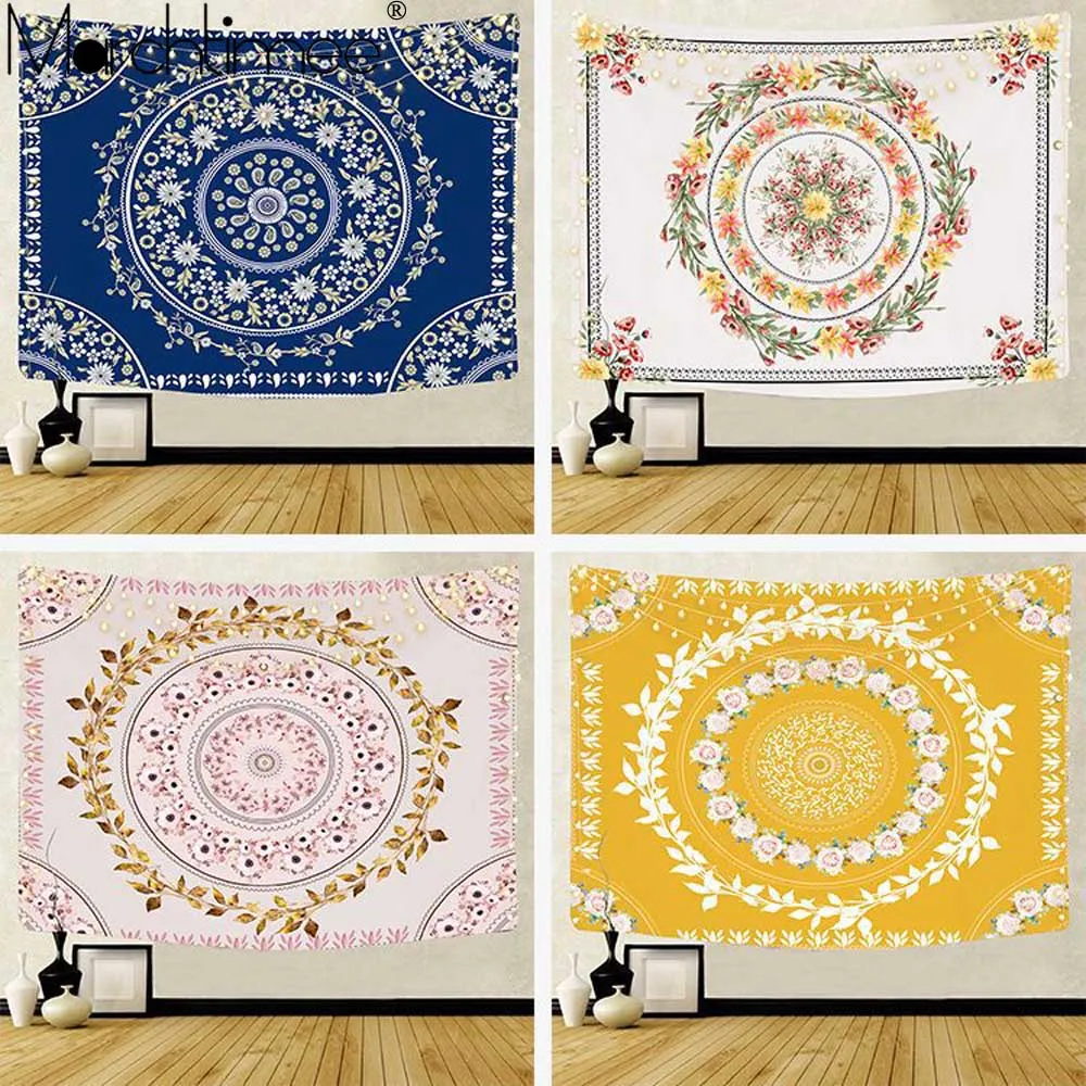 Домашний прикроватный гобелен с мандалой настенное украшение ткань в стиле бохо