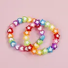 Makersland милый браслет с сердечками и звездами, Детский браслет с бусинами, детский браслет принцессы на руку, ювелирные изделия, подарки, новинка 2020